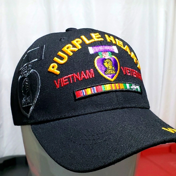 MILITARY VIETNAM VETERAN PURPLE HEART Hat - Picture 3 of 4